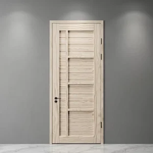 SM009 Modern Solid Wood Mahogany Interior Door for Living Room Workshop Warehouse and Hotel Customizable