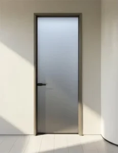 Safety Soundproof Horizontal Aluminum French Style Shower Partition Door Narrow Frame