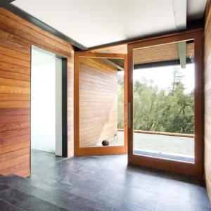 School Door With Solid Wood Entrance Door
