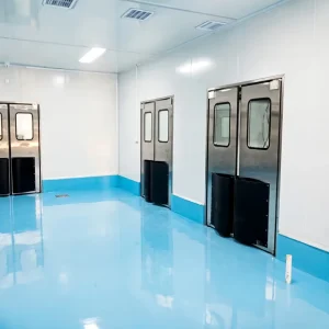 Sealed Stainless Steel Enhanced-Sealing Double Swing Traffic Door for Controlled Environments
