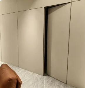 Seamless Hidden Invisible PVC Laminated WPC Interior Door Moisture Proof Custom Grain Home Hotel Door