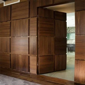 Secret Swing Interior Hidden Door with Magnetic Closure and Solid Wood