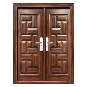 Secure Metal Double Steel Entry Doors for Homes and Villas