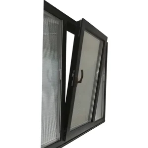 Security Aluminum Windows for Houses, Anti-Theft Windproof Tempered Glass Swing Casement Windows
