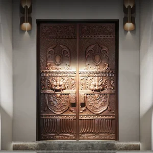 Security Copper Anti-Theft Main Entrance Door for Estates, Custom