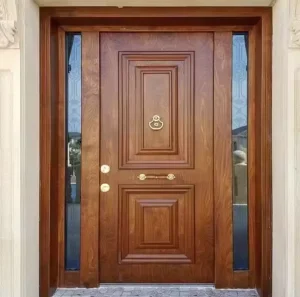 Security Main Entrance Solid Wood Front Entry Door