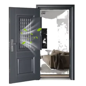 Security Steel Turkish Porte Factory Supply Modern Exterior Door With Smart Lock