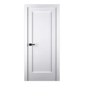 Shaker Style White Painted Solid Wood Bedroom Door