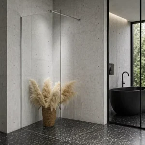 Shower Doors Bathroom Project Walk in Glass Shower Door Aluminium Frame for Hotel Home Factory Direct Sales