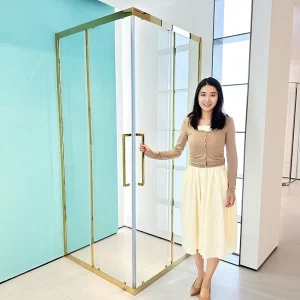 Shower Enclosure Factory Customized Square Shower Room Partition Double Sliding Glass Door Hotel Bathroom Waterproof Screen