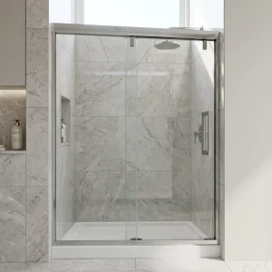 Shower Enclosure Sliding Partition Luxury Bathroom Dry Wet Separation Glass Door Wall Glass Shower Rooms Luxury Shower Cubicle