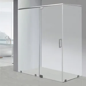 Shower Room Enclosure Bathroom Partition Brushed Nickel Square Shower Room Hotel Project Pivot Door
