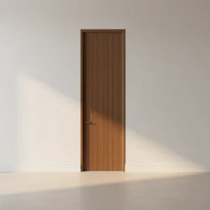 Side-Opening Eco Solid Wood Composite Molded Door with Sound Insulation Lacquered Design for Bedroom Villa and Office Projects