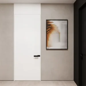 Silent Aluminum-Wood Interior Door with Customizable Hidden Frame, Waterproof and Scratch-Resistant
