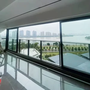 Silent Pulley Double-Insulated Glass Soundproof Heavy-Duty Sliding Door for Apartment, Living Room, or Exterior Use