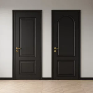 Simple Carved Room Door Soundproof Anti-Compression Bedroom Door Painted Interior Composite Solid Wood Door