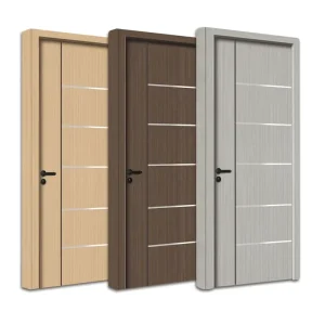 Simple Design Soundproof Plywood Composite Entry Interior Room WPC Panel Solid Wood House Door