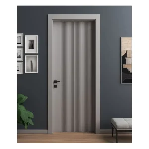 Simple Solid Wood Single Swing Interior Door, Bathroom Bedroom, Apartment Villa