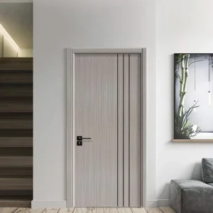 Single Bedroom Door Solid Wood Composite Door Customized Size for Supermarket Use