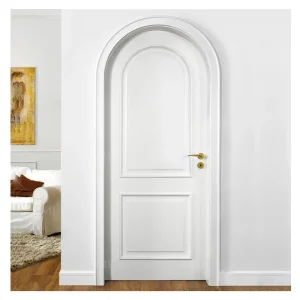 Single Door Interior Wooden Rounded Door Solid Core Wood