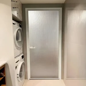 Single-Leaf Aluminum Swing Shower Door with Clear Glass