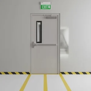 Single-Leaf Fireproof Interior Steel Security Door for Commercial Workshops