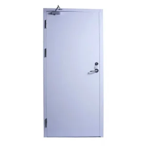 Single-Leaf Steel Fire-Rated Security Door with Lock for Hotels, Schools, and Buildings