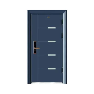Single Metal Security Steel Door for Villa Exterior Entrance