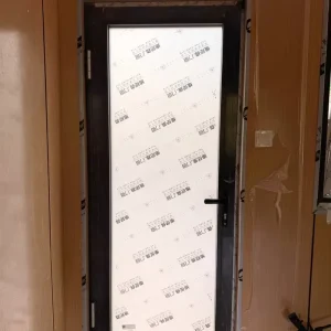 Single Sash Double Glazed Inward Opening Sound-Insulated Aluminum Entry Door for Commercial Projects