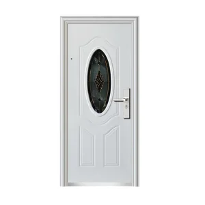 Single Steel Exterior Main Entrance Security Door Made in China