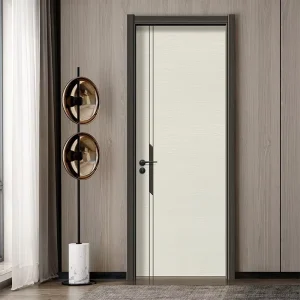Single-Swing Prehung Solid Wood Interior Door for Hotel or Commercial Bedroom