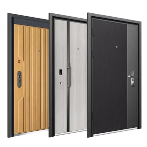 Single or Double Steel Main Entrance Security Door for Residential Use