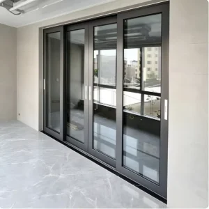 Sliding Door with Double Glazed Tempered Glass Anti Theft & Waterproof for Wine Cellar and Kitchen