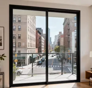 Sliding Door with Extremely Narrow Frame for Kitchen Balcony Glass Door with Sound Insulation and Waterproofing Features