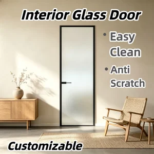 Sliding Glass Door Titanium Magnesium Alloy High Strength 100KG 3C Tempered Glass Rustproof 24H Salt Spray Tested