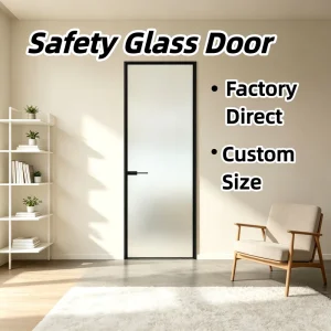 Sliding Glass Door Titanium Magnesium Alloy Ultra Narrow 3C Tempered Glass Anti-Scratch Waterproof Durable for Apartment