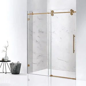 Sliding Glass Shower Door with Profile and Glass Frame
