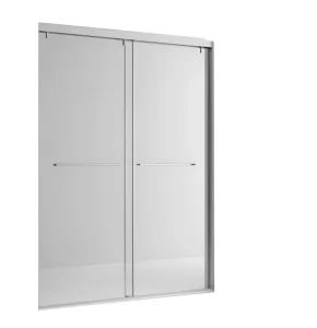 Sliding Shower Door One-Shape Screen Stainless Steel Frame 8mm Glass for Hotel Bathrooms QH-SD1