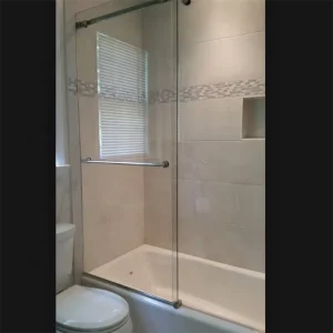 Sliding Shower Door with Two Door Glass Screen