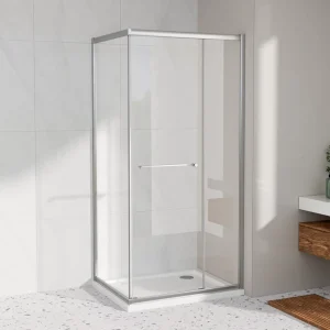 Sliding Shower Enclosure Aluminium Frame Modern Design Tempered Glass Waterproof Bathroom Door