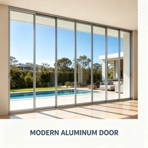 Slim Aluminum Alloy Narrow Frame Sliding Door for Interior Partition
