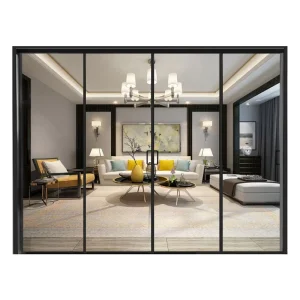 Slim Aluminum Profile Sliding Door Interior Kitchen Patio Living Room Glass Sliding Doors