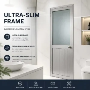 Slim-Edge Aluminum Alloy Door for Indoor Spaces