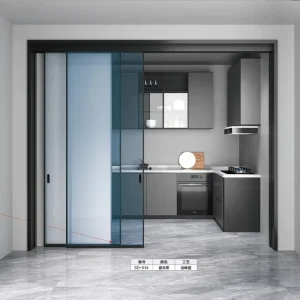 Slim Frame Aluminum Sliding Door with Panoramic Double-Glazed Thermal-Insulated Glass