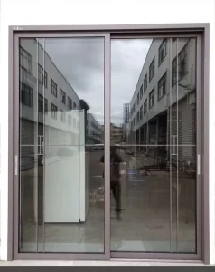 Slim Narrow-Frame Aluminum Double-Glass Sliding Door for Balconies