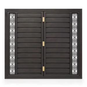 Smart Aluminum Alloy Double-Wing Thermal Break Pivot Courtyard Front Gate