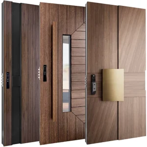 Smart-Lock Aluminum Metal Pivot Front Entry Door for Exterior Use