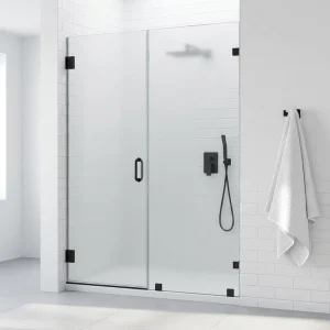 Soft Close Noiseless Apartment Renovation 8mm Tempered Glass Chrome Frame Hinged Shower Door