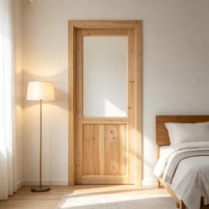 Solid Cedar Wood Interior Glass Door Factory Direct Supply