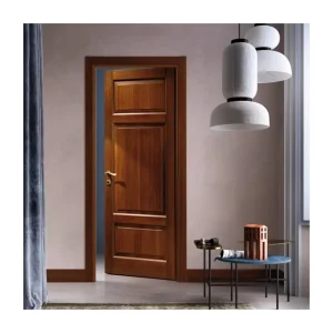 Solid Core Natural Walnut Veneer MDF 3 Panel Interior Door